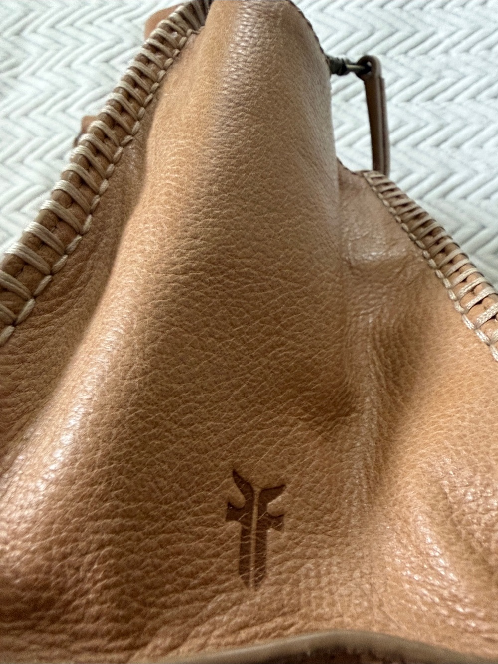 Frye Tan Leather Drawstring Backpack - Picture 6 of 6